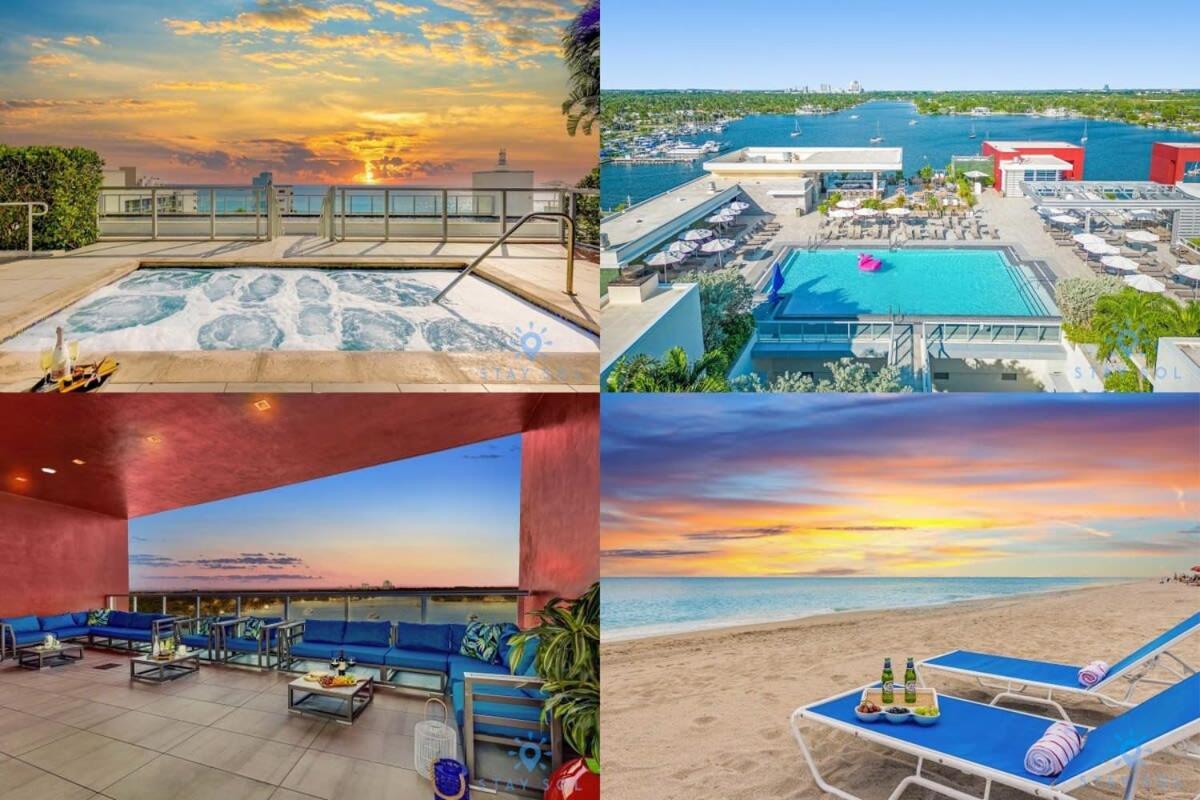 Beachfront Condo-Roofto Pool- 2 Bedrooms 2 Bedroom ! Hollywood Buitenkant foto